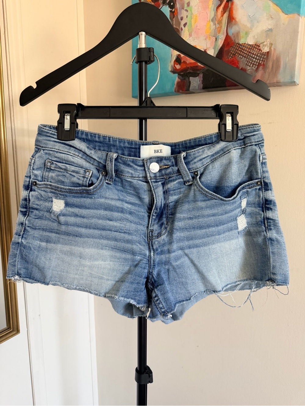Women’s BKE Payton Distressed Denim Shorts – Size 28